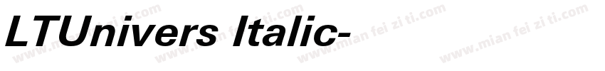 LTUnivers Italic字体转换